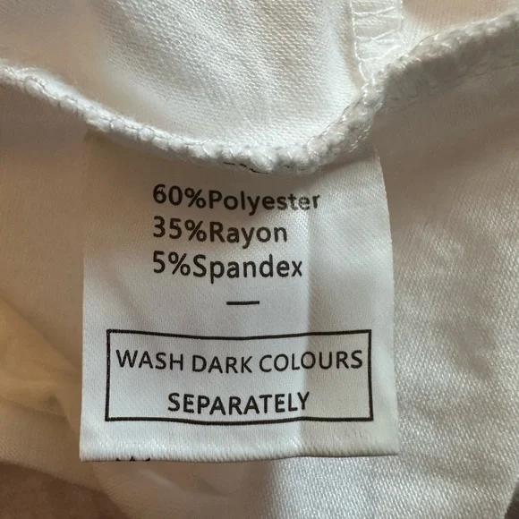 Elegant White Short Sleeve Women's Top - Picture 3 of 3